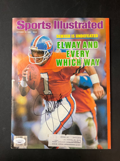 John Elway Sports Illustrated NFL JSA Certified Auto Denver Broncos 1986