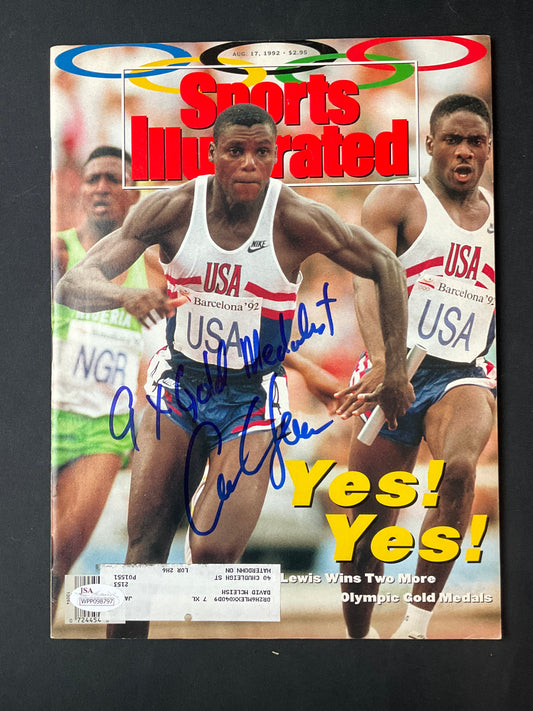 Carl Lewis Signed Sports Illustrated Track JSA Certified Auto 1992 Olympics