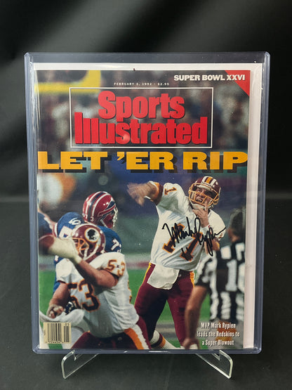 Mark Rypien Signed Sports Illustrated NFL JSA Certified Auto Washington Redskins Super Bowl 1992