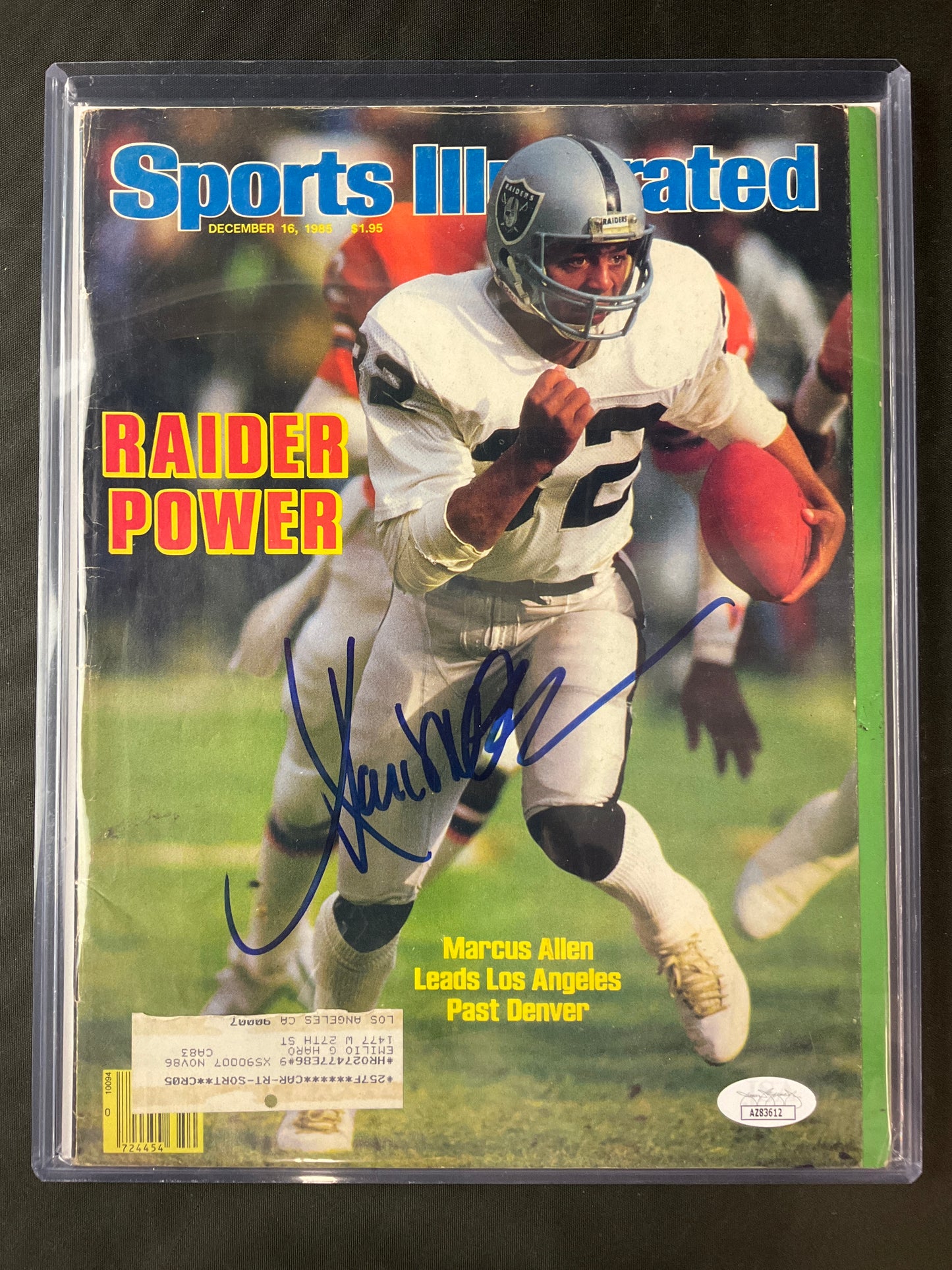 Marcus Allen Sports Illustrated NFL JSA Certified Auto Las Vegas Raiders