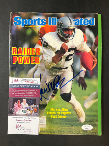 Marcus Allen Sports Illustrated NFL JSA Certified Auto Las Vegas Raiders