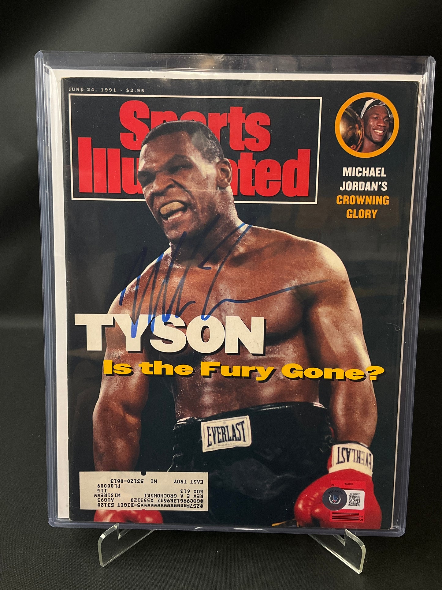 Mike Tyson Signed Sports Illustrated Boxing Beckett Certified Auto 1991