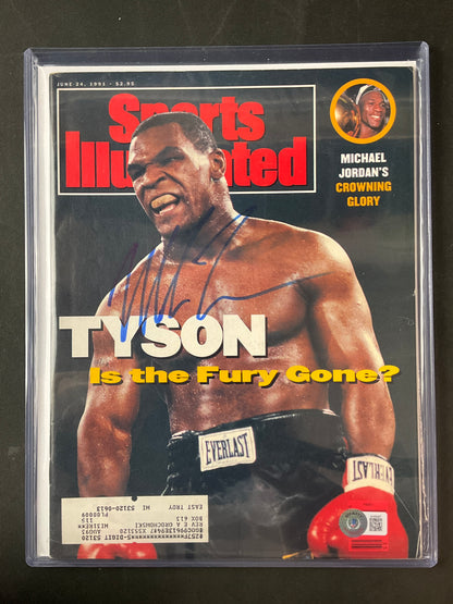 Mike Tyson Signed Sports Illustrated Boxing Beckett Certified Auto 1991