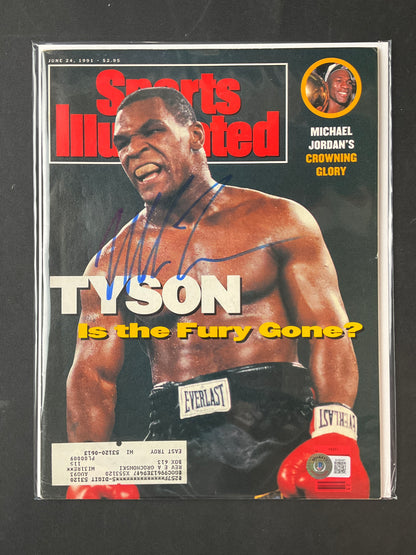 Mike Tyson Signed Sports Illustrated Boxing Beckett Certified Auto 1991