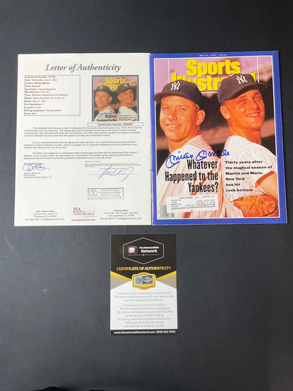 Mickey Mantle Sports Illustrated MLB JSA Certified Auto New York Yankees