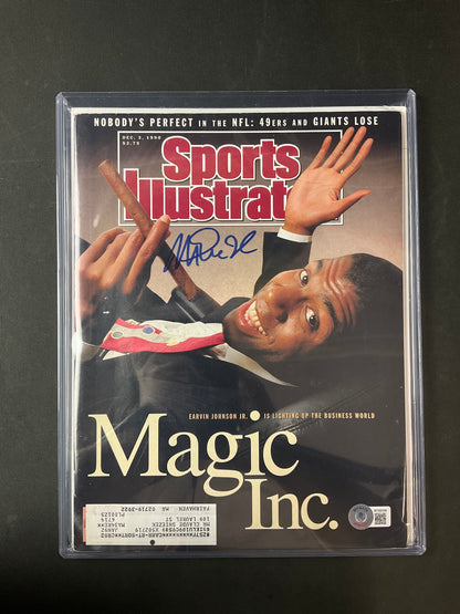 Magic Johnson Sports Illustrated NBA Beckett Certified Auto Los Angeles Lakers