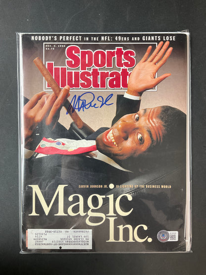 Magic Johnson Sports Illustrated NBA Beckett Certified Auto Los Angeles Lakers