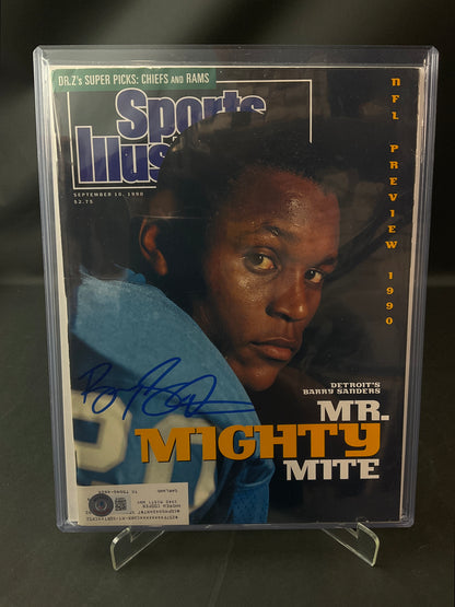 Barry Sanders Sports Illustrated NFL Beckett Certified Auto Detroit Lions