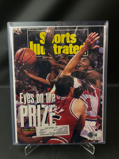 Isiah Thomas Sports Illustrated NBA Beckett Certified Auto Detroit Pistons