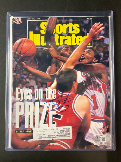 Isiah Thomas Sports Illustrated NBA Beckett Certified Auto Detroit Pistons