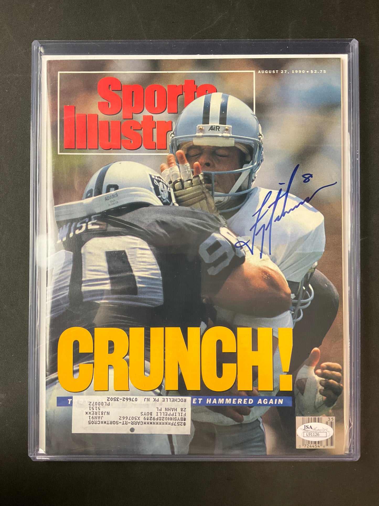 Troy Aikman Sports Illustrated NFL JSA Certified Auto Dallas Cowboys 1990