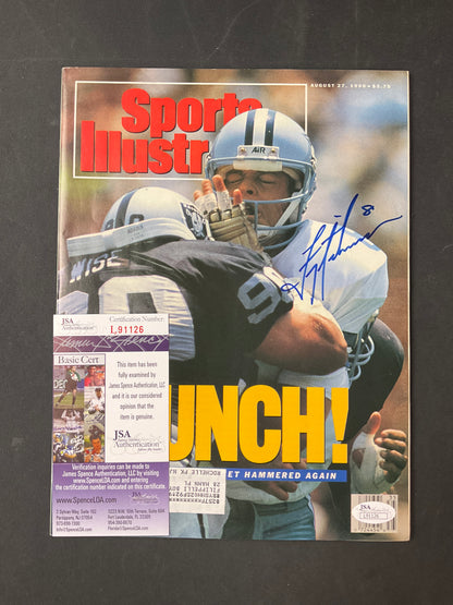 Troy Aikman Sports Illustrated NFL JSA Certified Auto Dallas Cowboys 1990