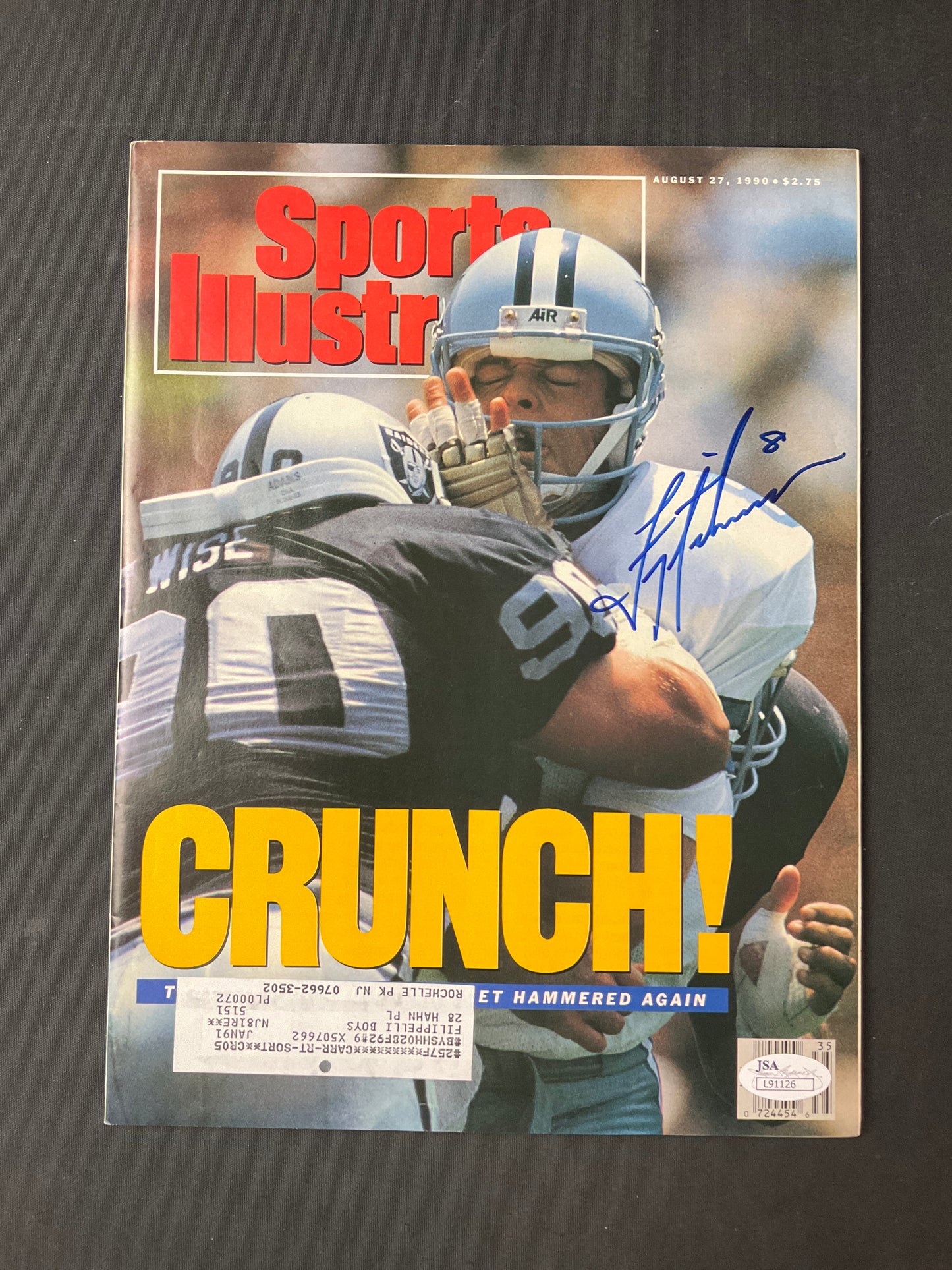 Troy Aikman Sports Illustrated NFL JSA Certified Auto Dallas Cowboys 1990