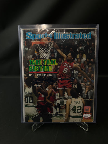 Julius "Dr. J" Erving Sports Illustrated NBA JSA Certified Auto Philadelphia 76ers