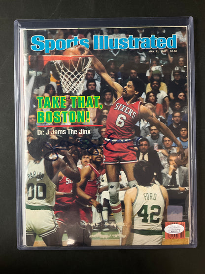 Julius "Dr. J" Erving Sports Illustrated NBA JSA Certified Auto Philadelphia 76ers