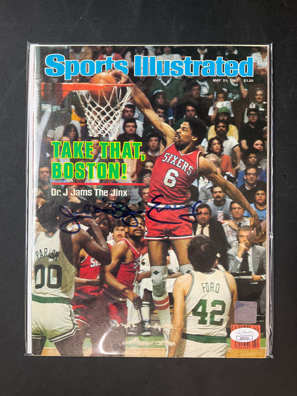 Julius "Dr. J" Erving Sports Illustrated NBA JSA Certified Auto Philadelphia 76ers