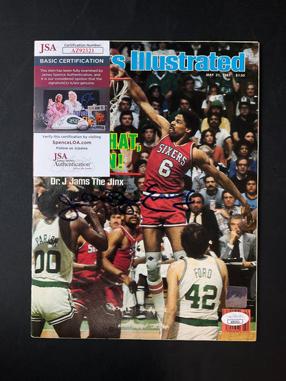 Julius "Dr. J" Erving Sports Illustrated NBA JSA Certified Auto Philadelphia 76ers