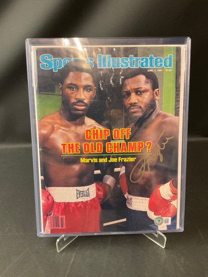Joe Frazier Sports Illustrated Boxing Beckett Certified Auto 1981