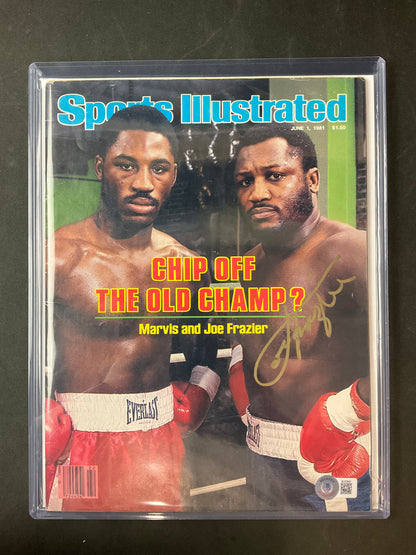 Joe Frazier Sports Illustrated Boxing Beckett Certified Auto 1981