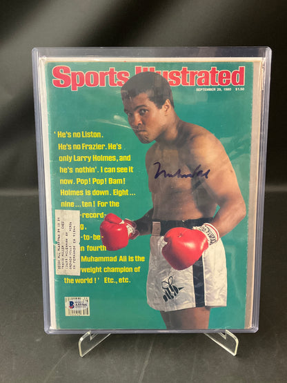 Muhammed Ali Sports Illustrated Boxing Beckett Certified Auto 1980