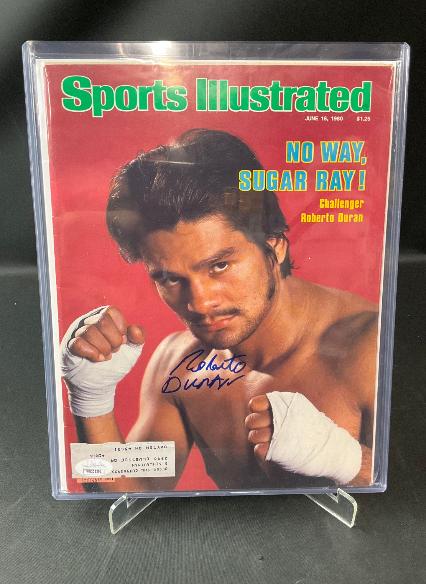 Roberto Duran Sports Illustrated Boxing JSA Certified Auto 1980