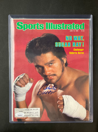 Roberto Duran Sports Illustrated Boxing JSA Certified Auto 1980