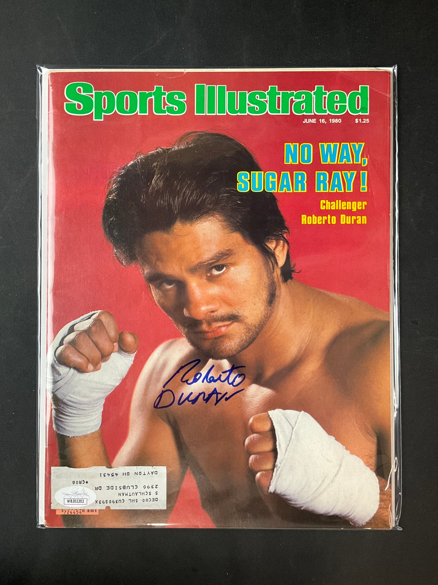 Roberto Duran Sports Illustrated Boxing JSA Certified Auto 1980