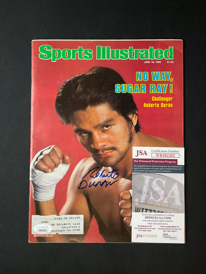 Roberto Duran Sports Illustrated Boxing JSA Certified Auto 1980