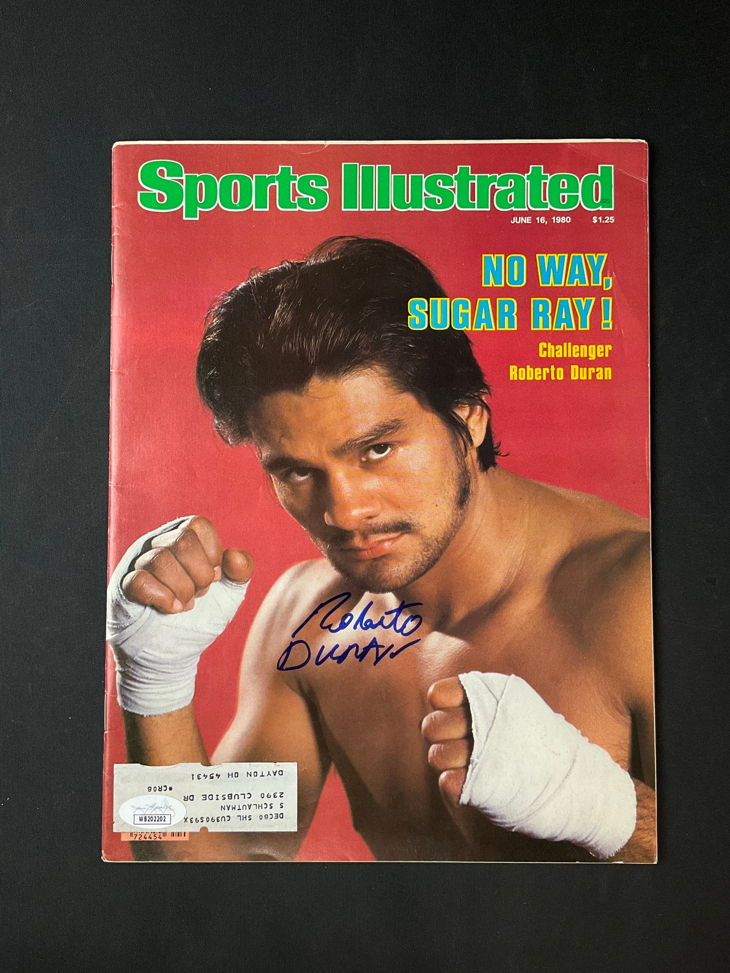 Roberto Duran Sports Illustrated Boxing JSA Certified Auto 1980