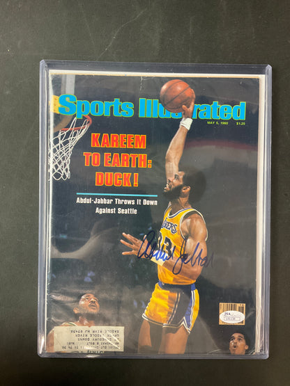 Kareem Abdul-Jabbar Sports Illustrated NBA JSA Certified Auto Los Angeles Lakers