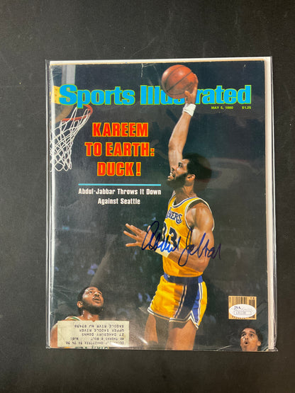 Kareem Abdul-Jabbar Sports Illustrated NBA JSA Certified Auto Los Angeles Lakers