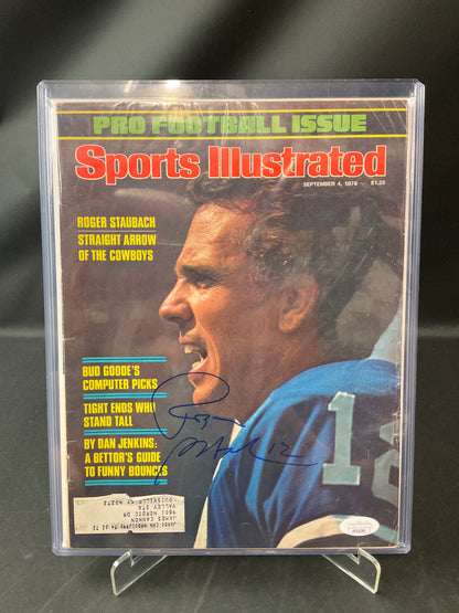 Roger Staubach Sports Illustrated NFL JSA Certified Auto Dallas Cowboys 1978