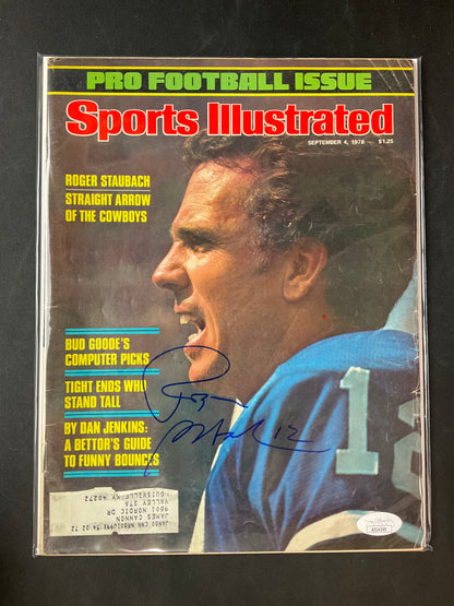 Roger Staubach Sports Illustrated NFL JSA Certified Auto Dallas Cowboys 1978