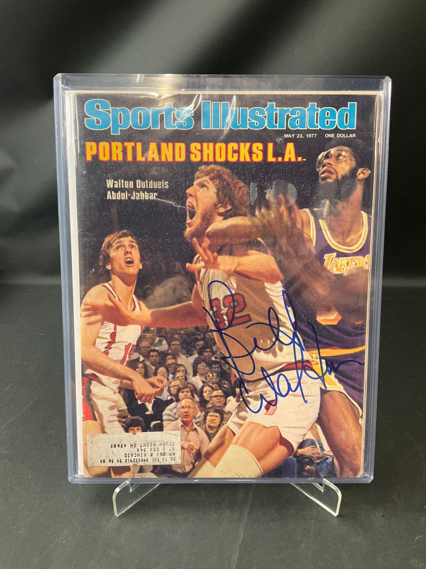 Bill Walton Sports Illustrated NBA JSA Certified Auto Portland Trailblazers 1977