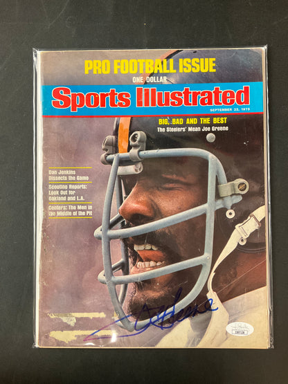 Joe Greene Sports Illustrated NFL JSA Certified Auto Pittsburgh Steelers 1975