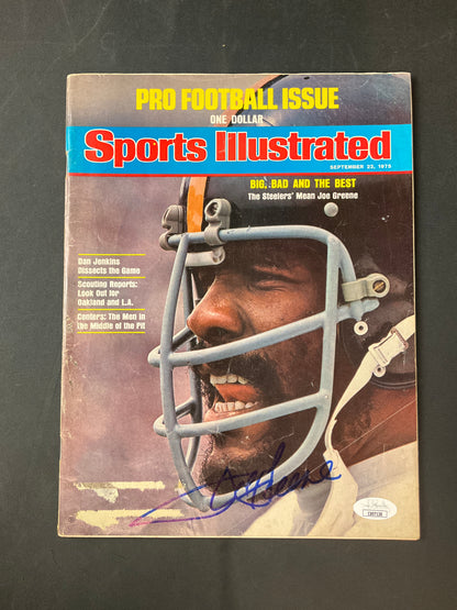 Joe Greene Sports Illustrated NFL JSA Certified Auto Pittsburgh Steelers 1975
