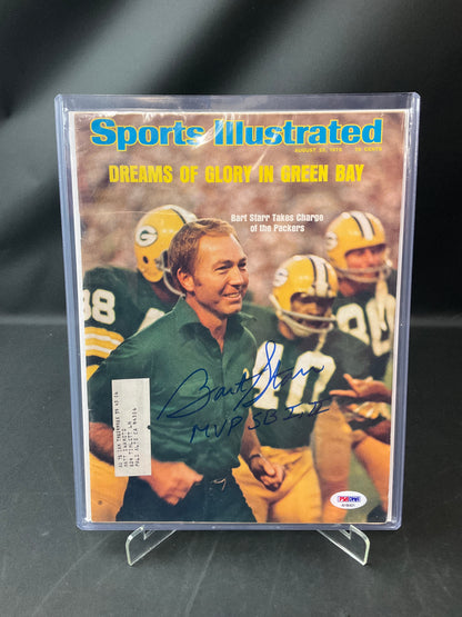 Bart Starr Sports Illustrated NFL PSA Certified Auto Green Bay Packers