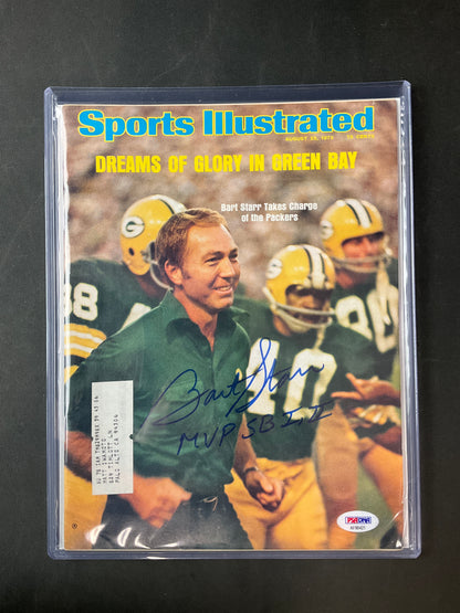 Bart Starr Sports Illustrated NFL PSA Certified Auto Green Bay Packers
