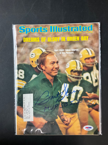 Bart Starr Sports Illustrated NFL PSA Certified Auto Green Bay Packers