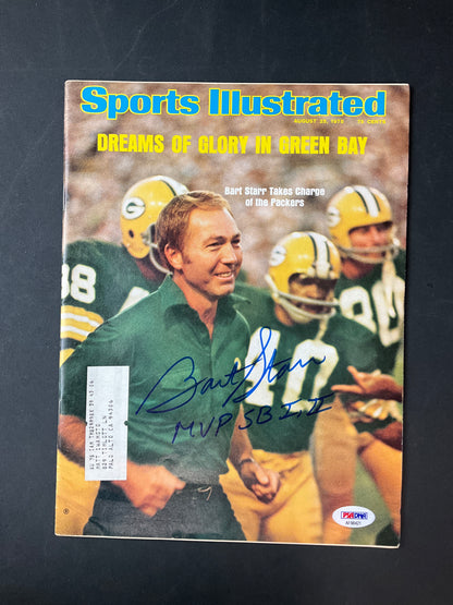 Bart Starr Sports Illustrated NFL PSA Certified Auto Green Bay Packers