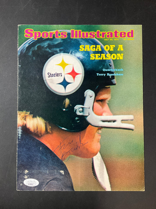 Terry Bradshaw Signed Sports Illustrated Cover NFL JSA Certified Auto Pittsburgh Steelers