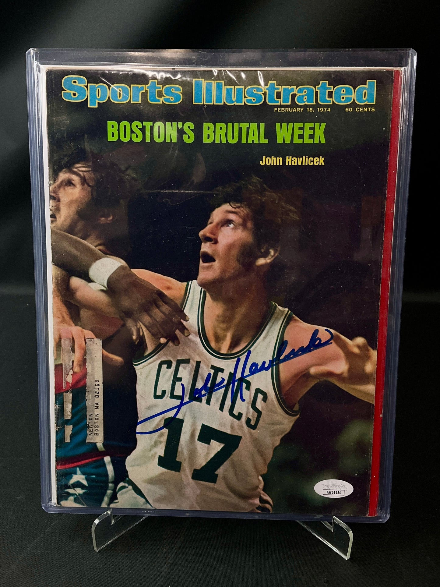 John Havlicek Signed Sports Illustrated NBA JSA Certified Auto Boston Celtics 1974