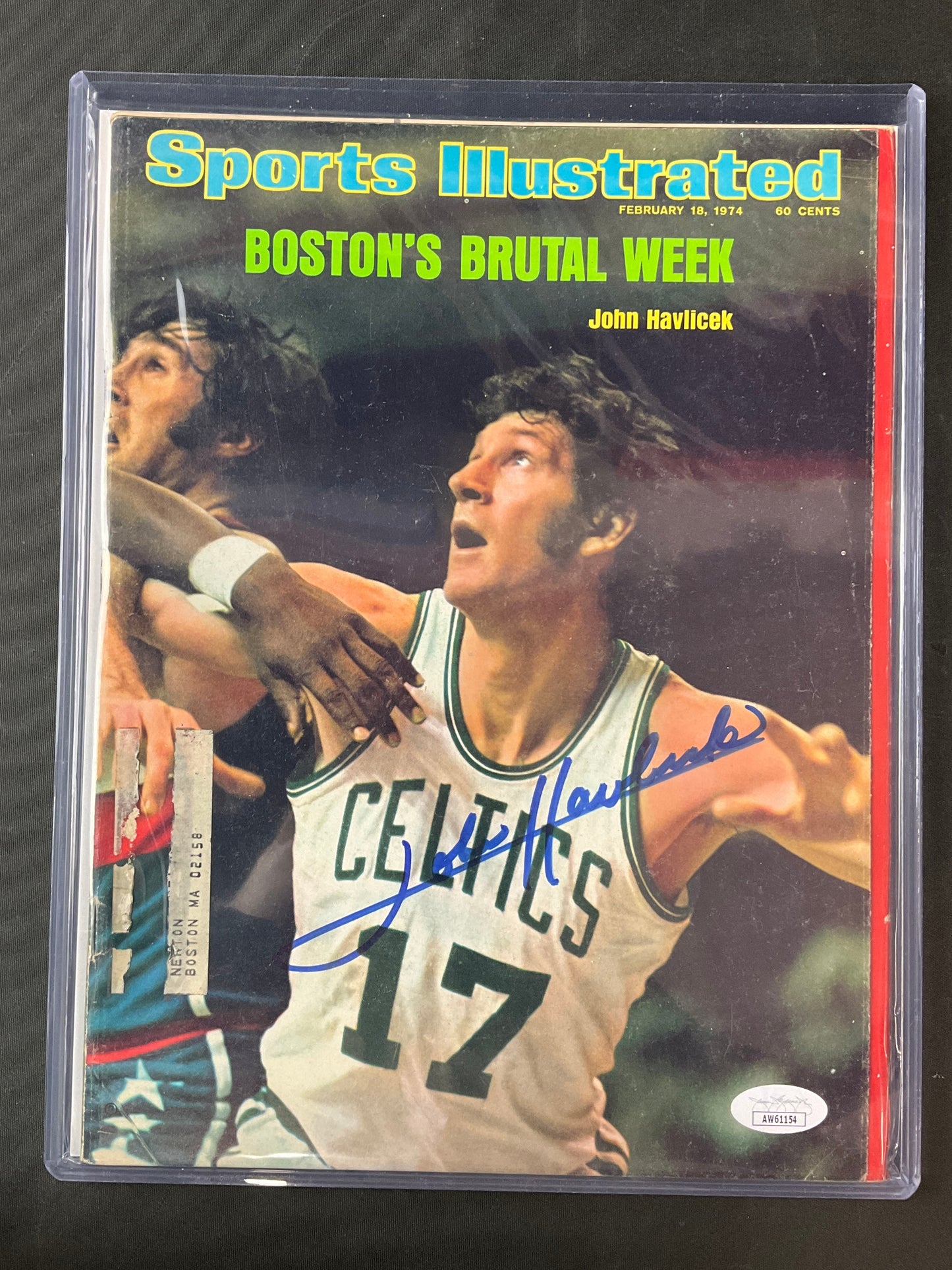 John Havlicek Signed Sports Illustrated NBA JSA Certified Auto Boston Celtics 1974