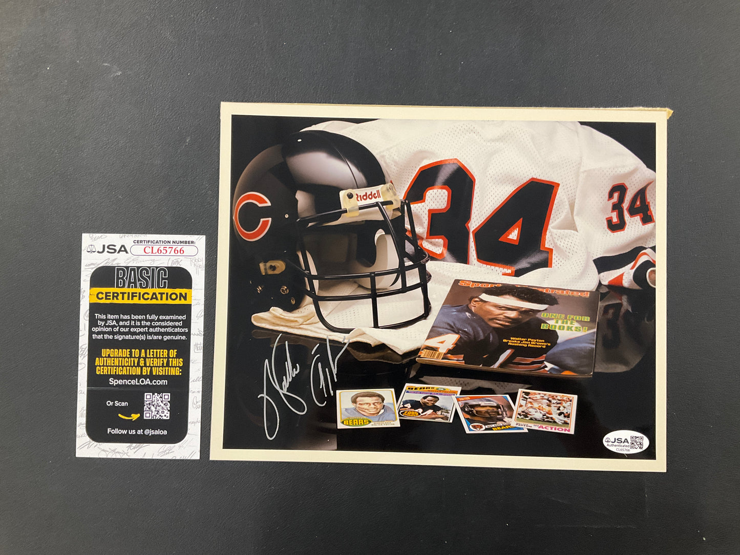 Walter Payton 8x10 Signed Photo collage of Chicago Bears JSA Autograph certified