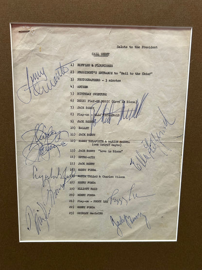 Marilyn Monroe SIGNED program from Happy Birthday Mr. President gala May 19th 1962 AMAZINGLY RARE!