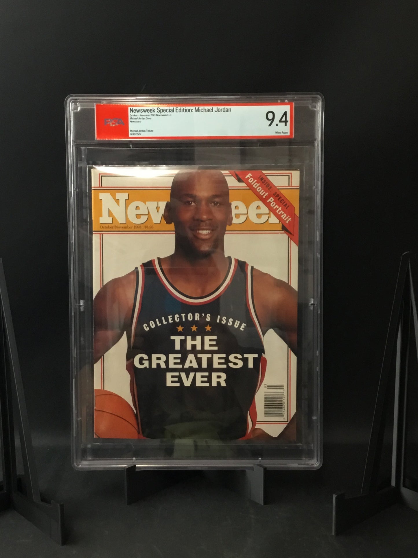 GRADED Magazine or Type 1 photo plastic stand, lot of 3. Made for PSA/CGC Slabs!