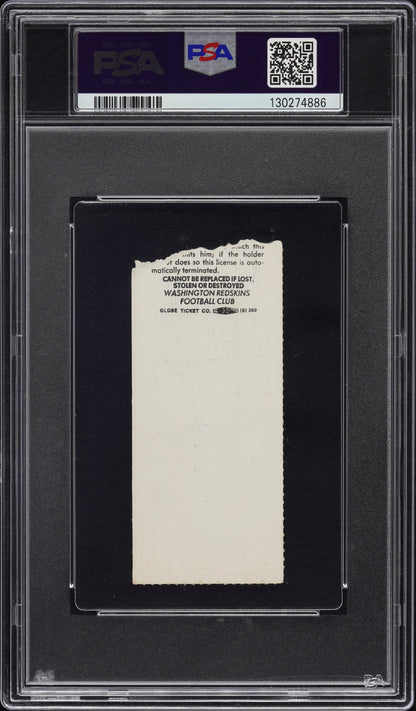 Washington Redskins vs. Dallas Cowboys 1982 NFC Championship PSA 5 Ticket POP 1!
